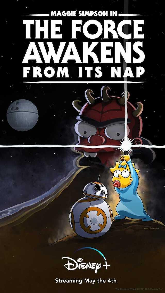 Poster crossover entre Star Wars et Les Simpson
